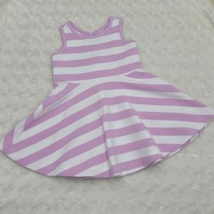 Janie and Jack Orchid Striped Ottoman dress size 12-18 months